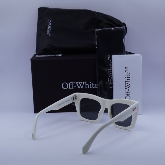 Off-White OERI13Y SELMA 0107 Square Sunglasses – White/Grey main image 4